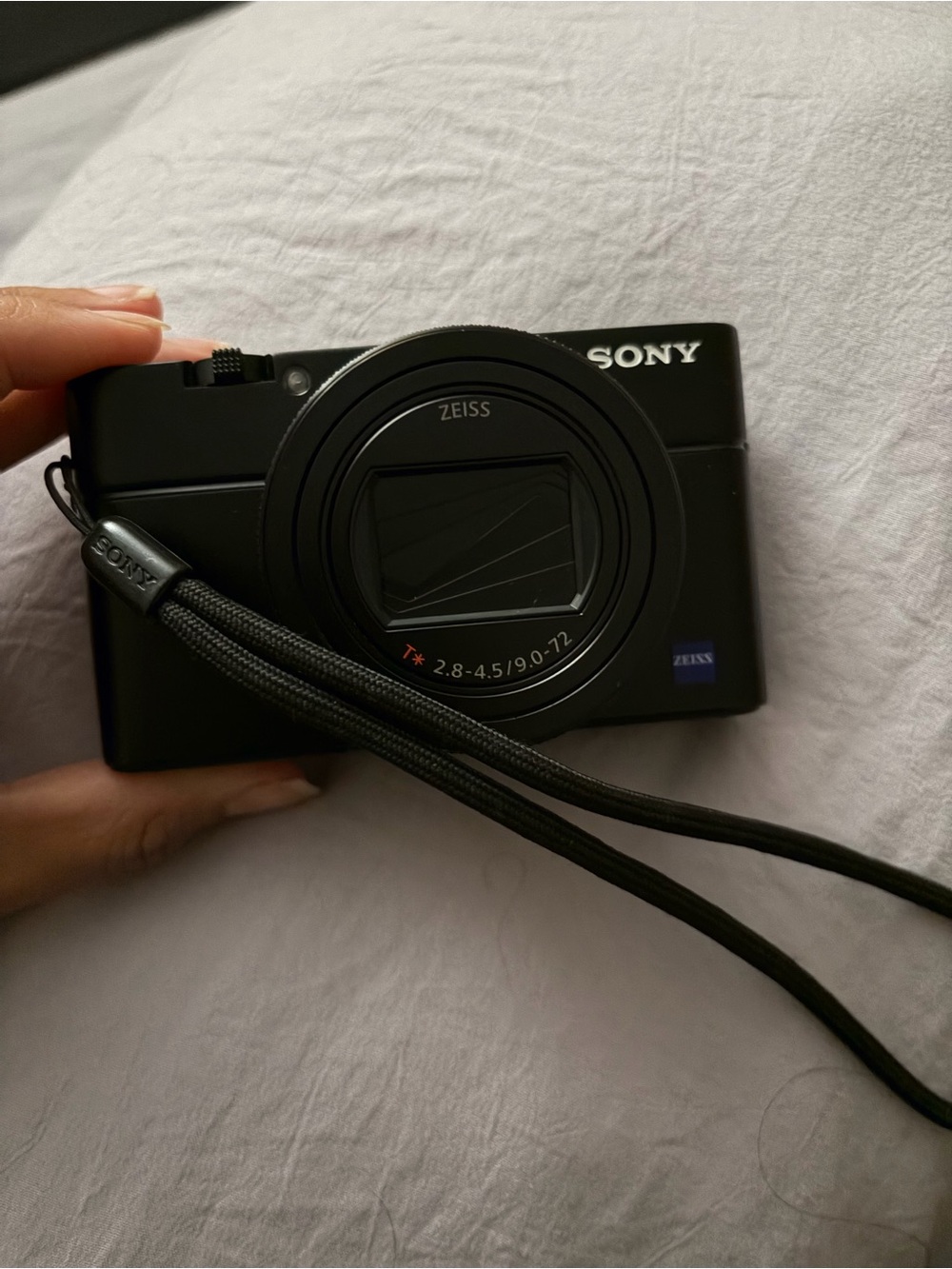 Sony Black ZEISS Compact Point-and-Shoot Camera with Wrist Strap